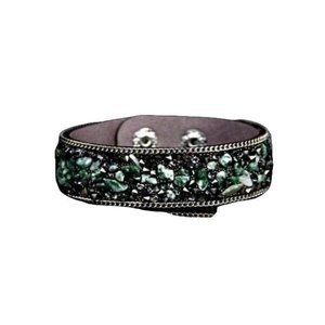 Beaded Wrap Bracelet GREEN 8 inches